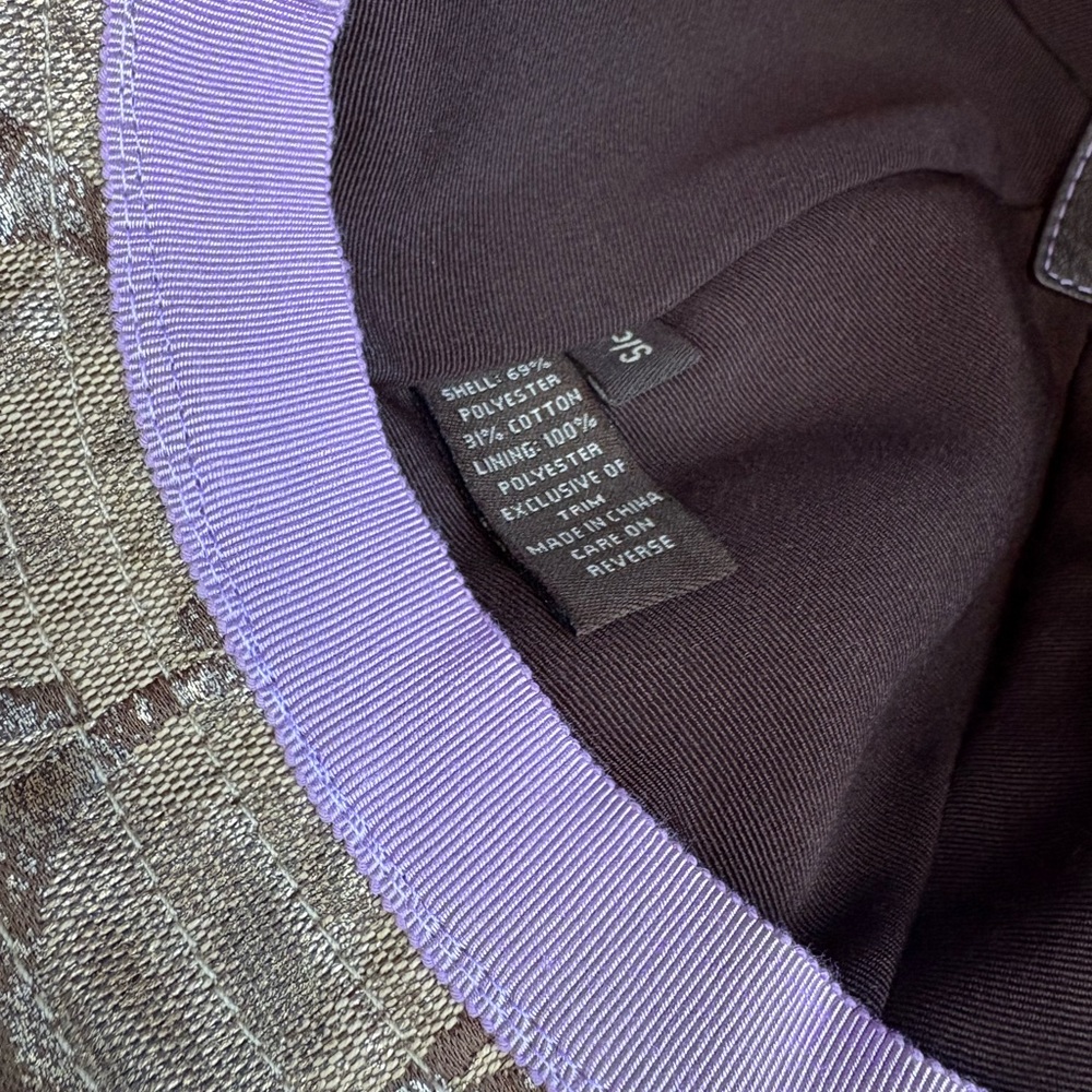 Coach signature jacquard Bucket Hat Metallic Bronze Color size Small EUC - Picture 8 of 8